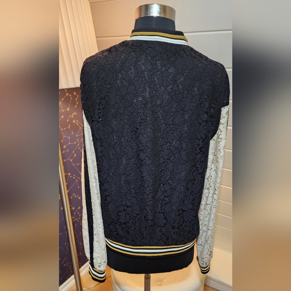 Lace Bomber Jacket - Picture 3 of 6